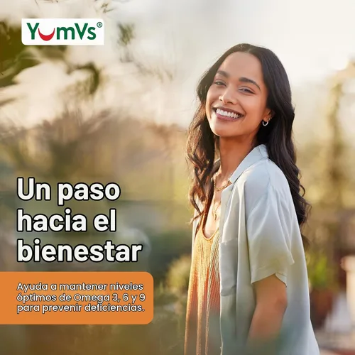 Vista 6 de YUM-V'S - Gomitas veganas Omega-3 DHA, limón y naranja (90 unidades) Soporte para el cerebro, los ojos y el corazón con DHA de algas y linaza