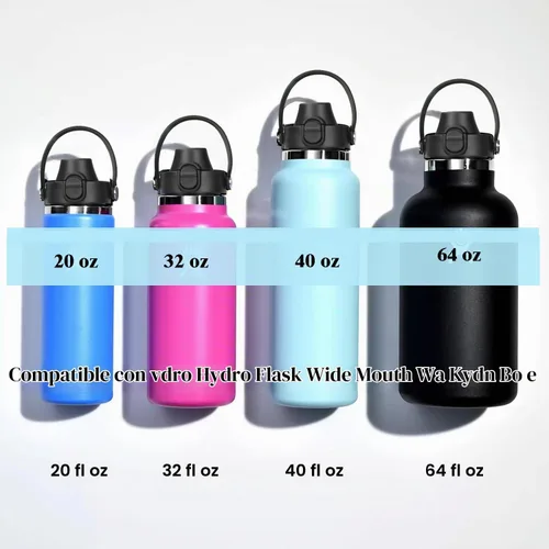 Vista 7 de SYACOT Tapa de boquilla automática para botellas de agua de boca ancha Hydro Flask, tapa de boquilla superior de repuesto para HydroFlask de boca