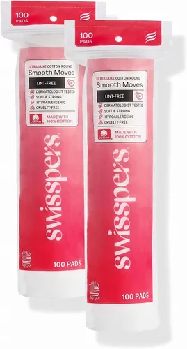 Vista 13 de Swisspers - Círculos exfoliantes premium de algodón – 80 unidades (paquete de 3) – 100% algodón puro, almohadillas de superficie de doble cara