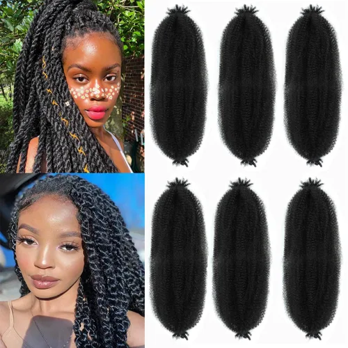 Vista 45 de Trenzas Afro Twist de 12 pulgadas - Cabello trenzado al crochet estilo Afro (12 pulgadas (Paquete de 3), 30#)