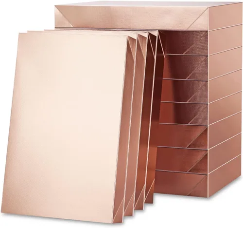 Vista 8 de ROSEGLD Cajas de regalo con bandas de envoltura de 9.5 x 7 x 3.5 pulgadas, cajas de regalo con tapas, cajas de regalo para dama de honor con bandas