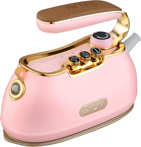 Vista 12 de SALAV IS-900 - Vaporizador y plancha de mano retro, placa de vapor de cerámica, 1000 vatios de vapor, elimina los Wrikles en la ropa (esmeralda)