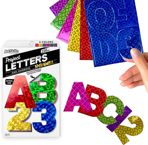 Vista 12 de ArtSkills Letras de póster de 2.5 pulgadas para proyectos de tableros de pósteres, tablones de anuncios de aula, suministros para hacer letreros
