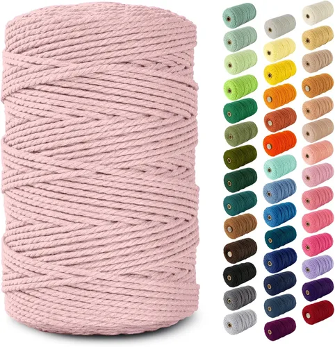 Vista 114 de Nook Theory Hilo de macramé de 3mm 109 yardas - Cuerda de macramé suave de 4mm, 5mm perfecta para nudos - Suministros de macramé para colgadores