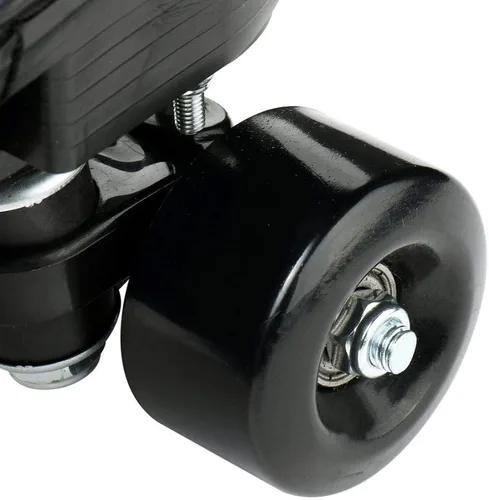 Vista 8 de Patines de ruedas para mujeres y hombres, zapatos altos de piel de vacuno, patines clásicos de doble fila, patines de cuatro ruedas para hombres
