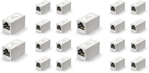 Vista 9 de VCELINK Acoplador blindado RJ45, extensor Ethernet CAT6, paquete de 2 Soporte PoE CAT6/CAT5E/CAT5 Extensor de cable Ethernet Extensor hembra a