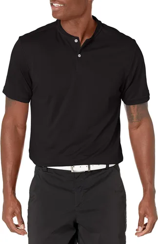 Vista 4 de PGA Tour Polo de manga corta piqué para hombre con nuevo cuello casual azul Blossom