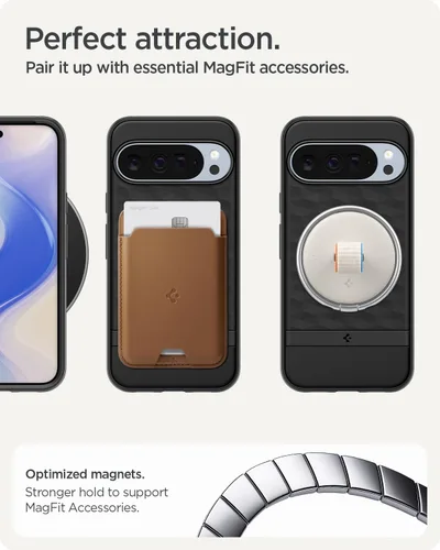 Vista 9 de Spigen para Pixel 10 Pro XL, funda Parallax MagFit (2025) [Diseñada para Pixelsnap, compatible con accesorios MagSafe] - negro mate