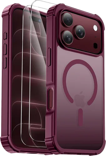 Vista 62 de [Usado] Funda para iPhone Air [compatible con MagSafe] [2 protectores de pantalla] [prueba de caídas de grado militar] Funda magnética resistente
