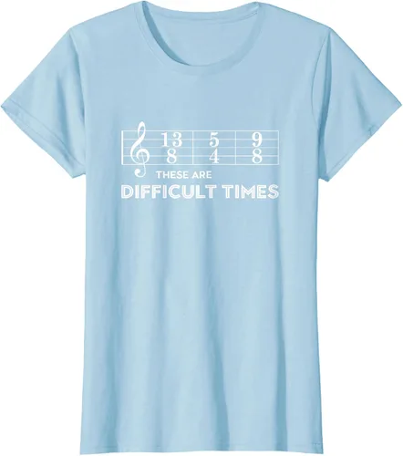 Vista 22 de Musician - Camiseta con texto en inglés "These are Difficult Times", talla S