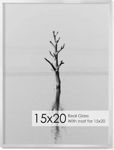 Vista 280 de Fun Memories Marco de Fotos A2 Negro, Marcos de Póster de Metal de Alta Gama de 16.5 x 23.5 pulgadas para Pared, Marco de Fotos A2 con Paspartú A3