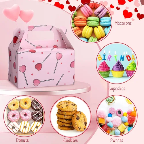 Vista 4 de Zhanmai Paquete de 36 cajas de golosinas para el día de San Valentín, cajas de dulces con corazones para golosinas, contenedor de regalo para el día