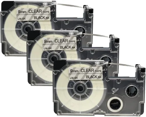 Vista 9 de LW cintas compatibles 3/8" Series label-it cintas, Negro y azul
