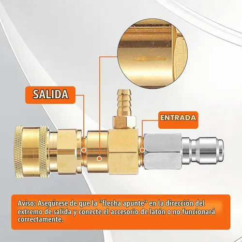 Vista 7 de Inyector químico para lavadora a presión PWACCS, 2-3 GPM, 3200 PSI Kit de inyector fijo aguas abajo, conexión rápida de 3/8 pulgadas, manguera