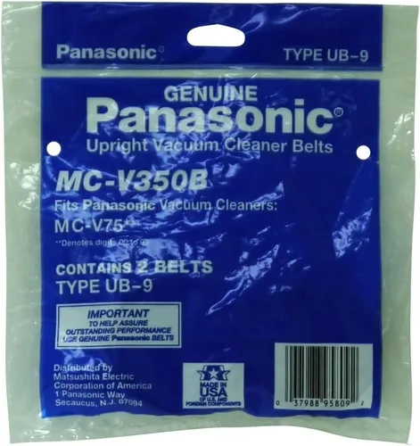 Vista 2 de Panasonic MC-V350B Tipo UB-9 Cinturón vertical de repuesto para aspiradora, paquete de 2