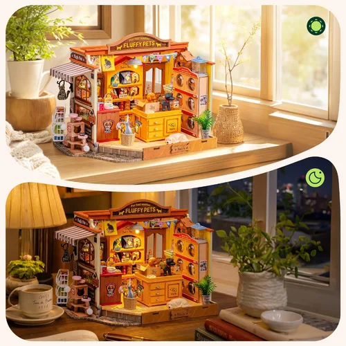 Vista 6 de Rolife Serie de tiendas de casas en miniatura de bricolaje - Fluffy Friends