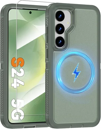 Vista 15 de Funda magnética para Samsung Galaxy S24+ Plus compatible con carga Magsafe [protector de pantalla de vidrio]