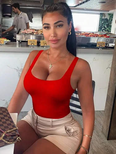 Vista 5 de YFANG Body básico sexy para mujer, sin mangas, con doble forro, ajustado