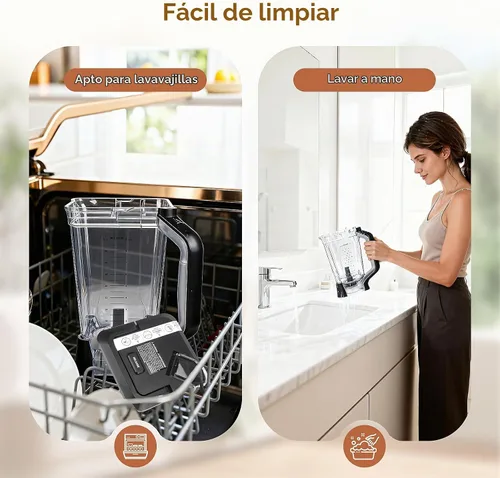 Vista 5 de Piezas de repuesto de licuadora de 72 onzas para licuadora Ninja BL610, solo se adapta a base de 6 aletas, jarra de repuesto con tapa de bloqueo