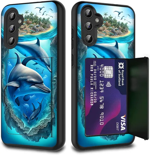 Vista 64 de Funda híbrida de doble capa con función atril para Samsung Galaxy A16 5G de 6.9 pulgadas, diseño de vaca con bandera estadounidense