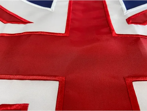 Vista 5 de Homissor Bandera británica de 12 x 18 pulgadas, bandera de barco de Inglaterra bordada, rayas cosidas, bandera del Reino Unido, 1 x 1.5, resistente