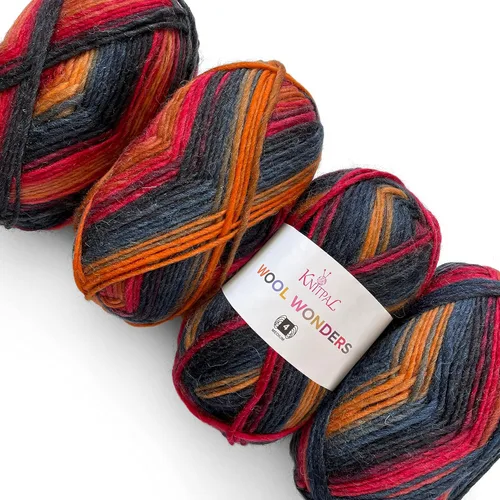 Vista 9 de Wool Wonders - Ovillo de lana para tejer, paquete de 4 (640 yardas/14.11 oz), patrones libres, hilo de lana para tejer, Aran/pesado #4