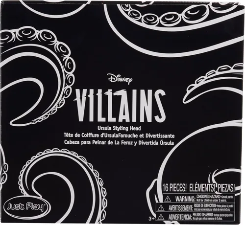 Vista 3 de Disney Villains Fierce 'N Fun Ursula - Cabezal de 10 pulgadas, 16 piezas, juego de simulación, juguetes para niños a partir de 3 años, exclusivo