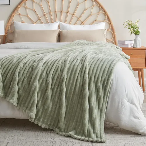 Vista 56 de NEWCOSPLAY Manta de Tiro Súper Suave Aqua Franela Sedosa Premium Forro Polar Jacquard Acanalado 3D Ligero Manta de Cama Uso en Todas las Estaciones