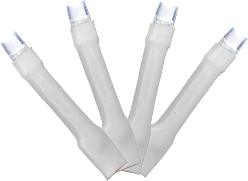 Vista 12 de Vickerman Juego de 144 luces LED naranjas, juego de luces navideñas de 24 pies, cable blanco