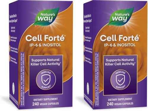 Vista 7 de Nature's Way Cell Forté IP-6 & Inositol Suplemento de apoyo inmunológico con calcio, fósforo y magnesio*, sin gluten, vegano, 120 cápsulas