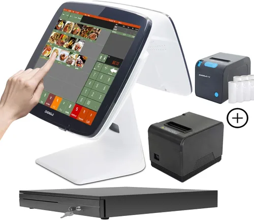 Vista 10 de Restaurantes y Bar Smart Touch POS System con impresora POS Software Cajas registradoras SET01