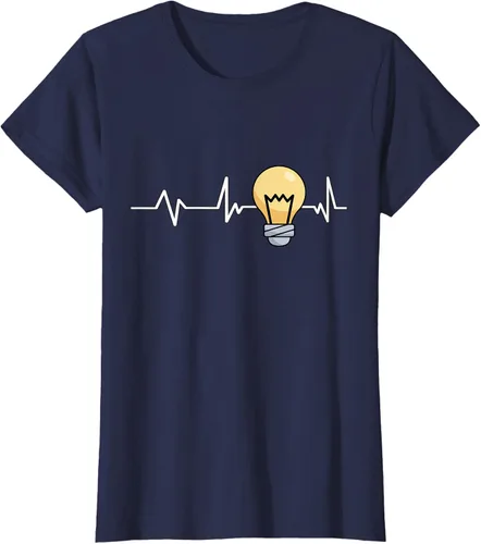 Vista 27 de Bombilla Heartbeat bombilla regalo bombilla bombilla camiseta Negro