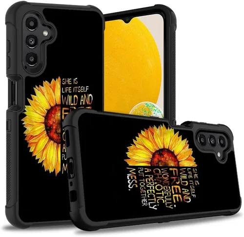 Vista 17 de Funda protectora para Samsung Galaxy A13 5G, resistente 3 en 1, de plástico duro híbrido y silicona suave, a prueba de golpes, funda protectora