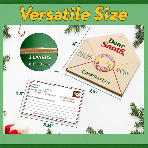 Vista 6 de Jabihome Adorno de letras a Papá Noel 2024, adornos de letras para árbol de Navidad para niños, decoraciones de letras rojas de madera, Noel