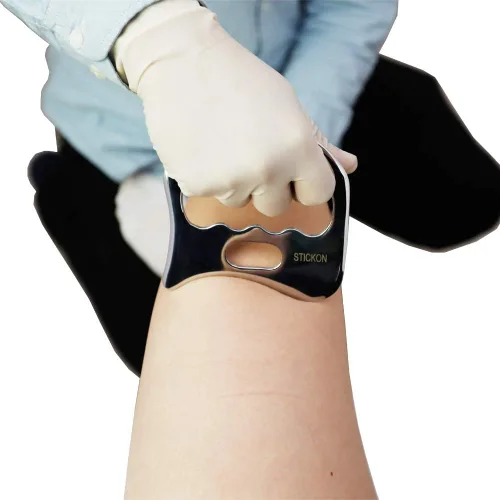 Vista 5 de STICKON Herramienta de masaje de raspado Gua Sha de acero inoxidable, herramientas IASTM, gran herramienta de movilización de tejidos blandos