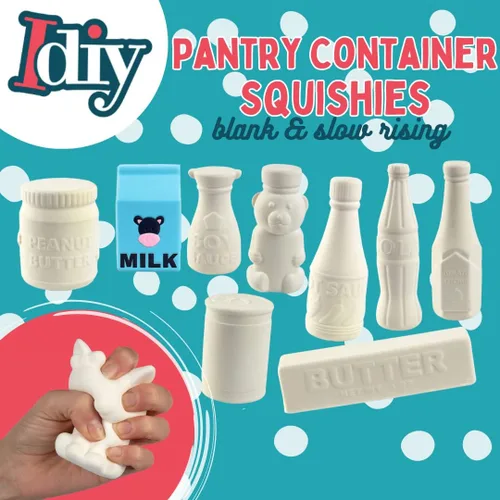 Vista 2 de Jumbo Squishy Toys 9 unidades de alimentos de despensa – Squishies Kawaii de levantamiento lento para niños y adultos – Juguetes sensoriales suaves