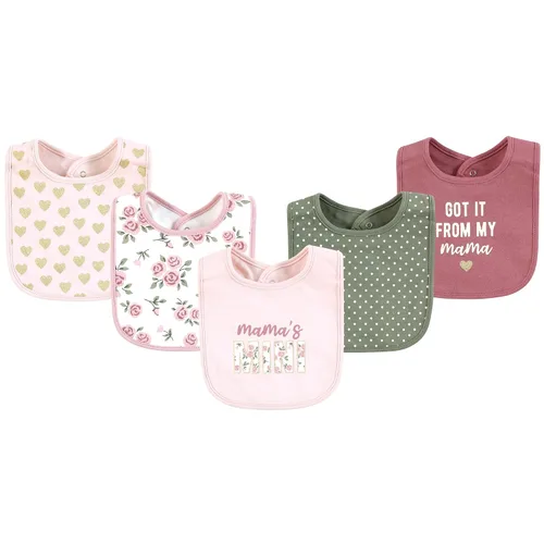 Vista 30 de Hudson Baby Baberos unisex de algodón para bebé, nube rosa, talla única (paquete de 2)