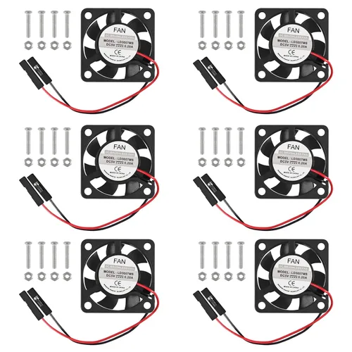 Vista 11 de Ventilador Raspberry Pi – Paquete de 10 disipadores de calor de refrigeración de CPU, separando interfaz uno a dos, 3.3 V 5 V para Pi4, Pi3, Pi2