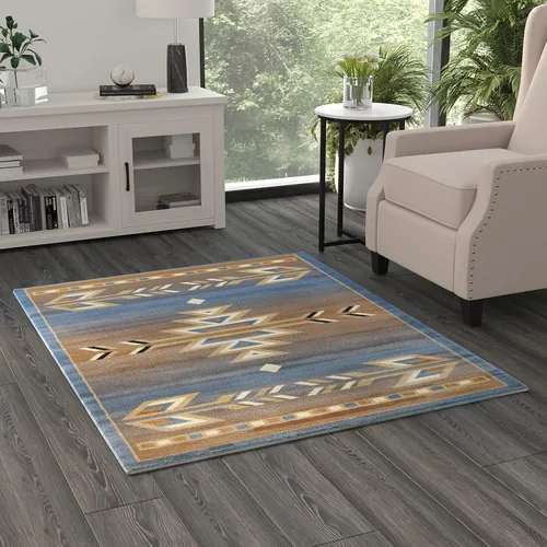 Vista 14 de Masada Masada Rugs Southwest - Alfombra nativa americana de 2 x 3 pies, color verde