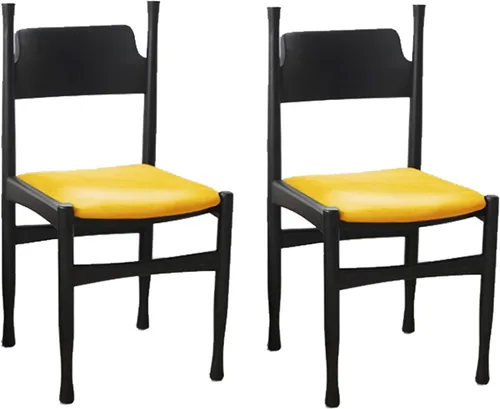 Vista 21 de Sillas de comedor, modernas sillas de comedor de madera, silla de cocina tapizada, taburete sin brazos de granja, silla ocasional para cocina, sala