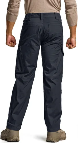 Vista 2 de CQR Men's Flex Ripstop Tactical Pants, Water Resistant Stretch Cargo Pants, Lightweight EDC Hiking Work Pants