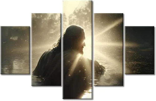 Vista 48 de TUMOVO Decoración de pared de iglesia cristiana de 3 paneles, imágenes de la resurrección de Jesús para sala de estar, dormitorio, cocina