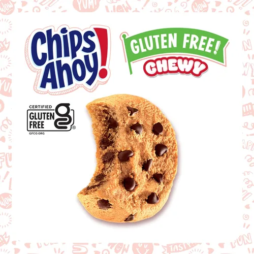Vista 4 de CHIPS AHOY! Galletas masticables sin gluten con chispas de chocolate fudgy, 9.75 oz Certificado Kosher