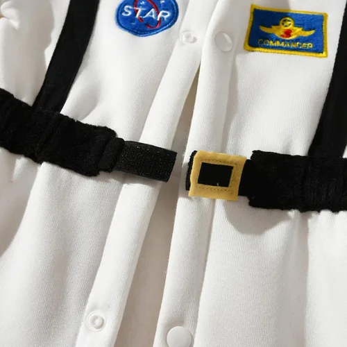 Vista 3 de Disfraz de astronauta para bebé, niño y niña, traje de Halloween, enterizo espacial con capucha, mameluco con capucha, ropa de cosplay