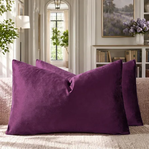 Vista 119 de GIGIZAZA Juego de 2 fundas de almohada doradas de terciopelo de 20 x 20 pulgadas para sofá Almohadas para sofá, tela texturizada suave de 9.88