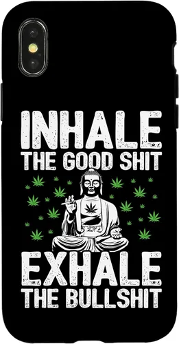 Vista 5 de Inhale Good Shit Exhale Bullshit - Weed Cannabis - 420 Case for iPhone 17