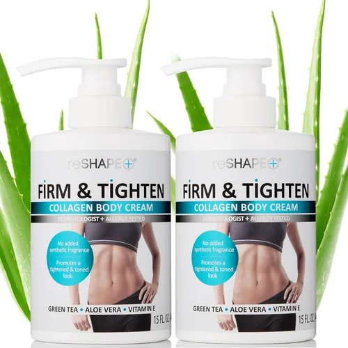 Vista 9 de Reshape Crema corporal de colágeno + loción de tratamiento de piel crepey, crema hidratante para el cuidado de la piel, crema para la piel crepey