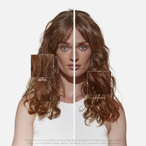 Vista 4 de Kérastase Nutritive Masquintense Máscara Para Cabello Fino a Medio Seco - Nutre y Acondiciona Profunda y Efectivamente, Con Proteínas Vegetales