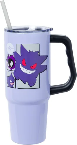 Vista 15 de Silver Buffalo Pokemon Cafe Art Mimikyu Stainless Steel Tumbler, 30oz