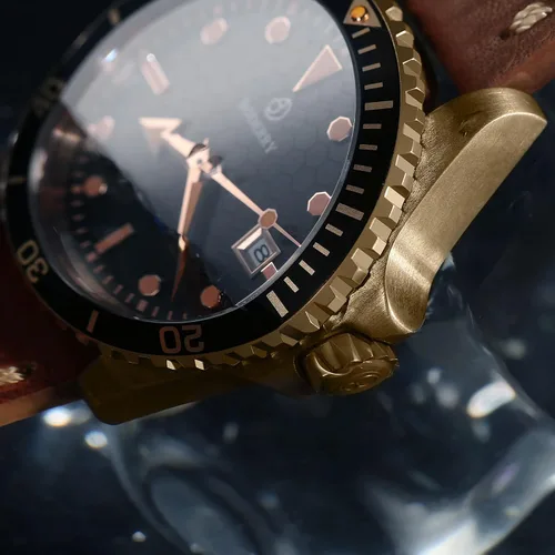 Vista 6 de BODERRY Relojes de buceo automáticos japoneses originales para hombre caja de bronce con cristal de zafiro 3281ft impermeables para hombre con bisel